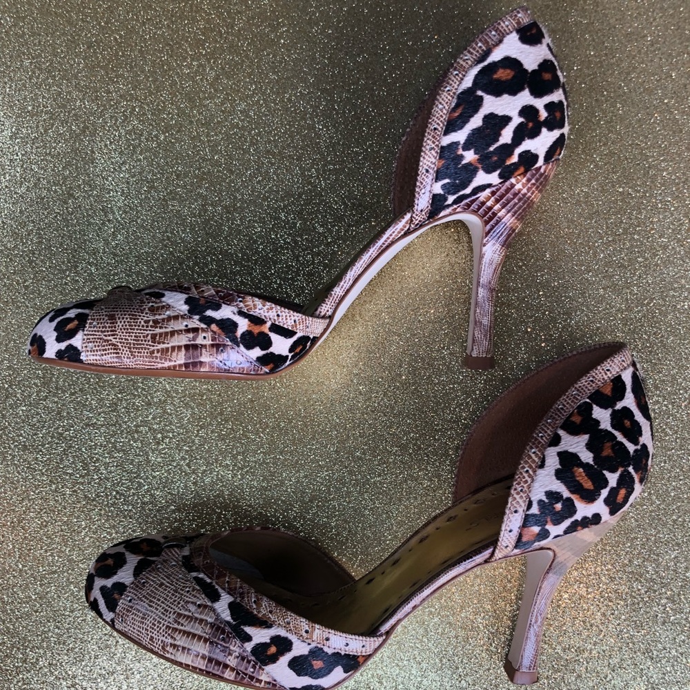 Leopard Pony hair heels - Picture 3 of 6